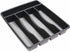 Rubbermaid No-Slip Small Silverware Cutlery Tray Organizer, Black with Gray Base
