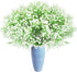 Artificial Baby Breath Gypsophila Flowers Bouquets 15 pcs Real Touch Flowers for Wedding Party DIY Wreath Floral Arrangement Home Decoration (White)