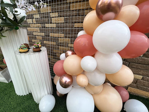 Beaumode DIY Matte Dusty Pink Peach Balloon Garland,Balloon Arch Wedding Cream Baby Shower Bridal Shower 1st Birthday Photo Backdrop Party Decoration (Dusty Pink and Peach)