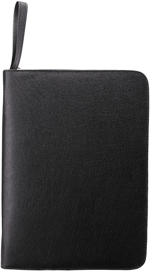 Fountain Roller Ball Pen Case Holder PU Leather Bag for 48 Pens Color Black