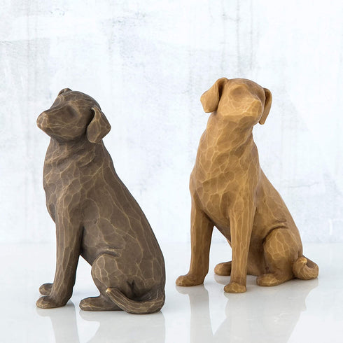 Willow Tree Love My Dog (Dark), Sculpted Hand-Painted Figure