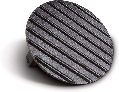 Jim Beam JB0158 Black Cast Iron Burger Press - 7'' Heavy Duty Burger Press with Solid Wood Handle