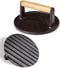 Jim Beam JB0158 Black Cast Iron Burger Press - 7'' Heavy Duty Burger Press with Solid Wood Handle