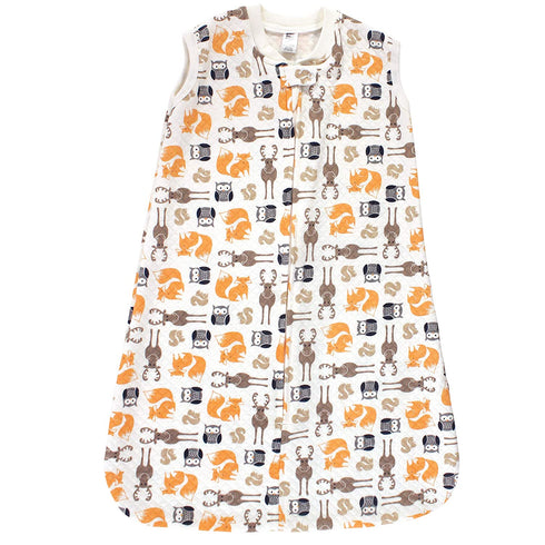 Hudson Baby Unisex Baby Premium Quilted Sleeveless Sleeping Bag and Wearable Blanket, Boy Forest, 6-12 Months