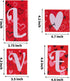 JOYIN Valentines Day Table Decoration LOVE Wooden Blocks Love Signs, Home Decoration LOVE Letter Signs, Freestanding Table Sign Home Accent for Girlfriend Wife Party Wedding Birthday Graduation Decor (Red)