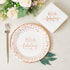 Crisky 60 Fabulous Disposable Plates for Women 60th Birthday Decorations Rose Gold Dessert, Buffet, Cake, Lunch, Dinner Disposable Plates 60th Birthday Party Table Supples, 50 Count, 9 inches