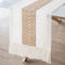 OurWarm Macrame Table Runner Farmhouse Style, Natural Burlap Table Runner Cotton Lace Boho Table Runner with Tassels for Bohemian Rustic Wedding Bridal Shower Home Dining Table Decor, 12 x 108 Inch