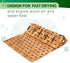 Natural Bamboo Wood Bath Mat - Bathroom Mats, Bathmats and Kitchen Rugs - Accessories for Bathtub, Sauna and Shower (Lattice, Standard 16x24 Inch)
