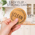 TEYGA Dishwasher Magnet Clean Dirty Sign - New Round Design, Bamboo, Kitchen Dishwasher Magnet Clean Dirty Sign, Available in 5 Colors A Clean Dishes Dirty Dishes Indicator