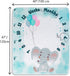 Baby Monthly Milestone Blanket - Special Design Elephant Frames, Soft Unisex Blankets with Growth Chart Ruler, Best for Baby Shower, Registry, Newborn Gifts, Baby Girl Gifts, Baby Boy Gifts