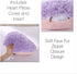 Easter Fluffy Heart Pillow ,Valentines Day Decor Faux Fur Throw Pillow,Sherpa Plush Shaggy, Solid Color, Heart Shape (Purple)
