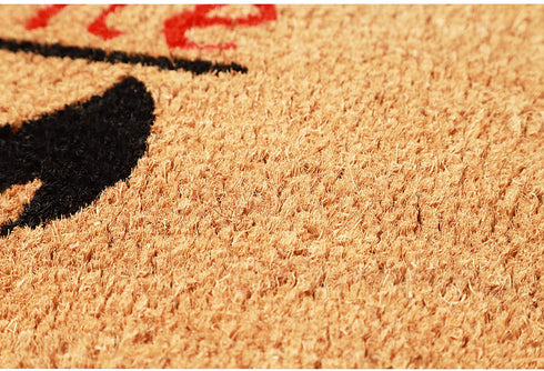 Nautical Anchor Welcome Mat for Front Door, Natural Coir Doormat (30 x 17 in)