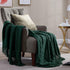 Walensee Throw Blanket for Couch, 50 x 60 Forest Green, Acrylic Knit Woven Summer Blanket, Lightweight Decorative Soft Nap Throw with Tassel for Chair Bed Sofa Travel Picnic, Suitable for All Seasons