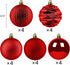 Blivalley 20ct Christmas Ball Ornaments 3.15" Shatterproof Christmas Decorations for Xmas Tree, Holiday, Wedding, Party Christmas Balls Set with Strings(3.15", Red)