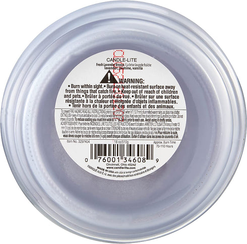 CANDLE-LITE Fresh Lavender Breeze Jar Candles, 18 oz