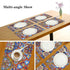 Qilmy 4 Pack Place Mats Non-Slip Dining Table Mat Heat-Resistant Reversible Placemat Double Sided Washable Placemats for Kitchen/Party/Restaurant 12" x 18", Mexican Talavera Folk Tile