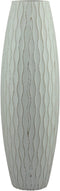 Stonebriar SB-5076C Beach Nostalgia Large Weathered Pale Ocean Wood Vase, Light Blue