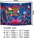 Trippy Mountain and Planet Tapestry Hippie Tornado Waves Tapestry Retro Abstract Space Landscape Tapestry Psychedelic Galaxy Stars Tapestry Wall Hanging for Room