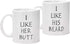 I Like His Beard, I Like Her Butt Couples Funny Coffee Mug Set Wedding Gifts Couples Gifts Engagement Gifts for His and Hers Best Gifts For Husband and Wife Coffee Cups 11oz (Beard, 11 oz)