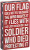 Primitives by Kathy 27303 Patriotic Box Sign, 6 x 10-Inches, Our Flag