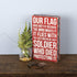 Primitives by Kathy 27303 Patriotic Box Sign, 6 x 10-Inches, Our Flag