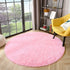 ISEAU Fluffy Round Rug Carpets, Modern Shaggy Circle Rug for Kids Bedroom Extra Comfy Cute Nursery Rug Small Circular Carpet for Boys Girls Room Home Decor Area Rug, 4ft Rugs, Pink