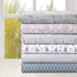Comfort Spaces 100% Cotton Percale 4 Piece Set Ultra Soft Breathable Deep Pocket Printed Geometric Pattern Sheets with Pillow Cases Bedding, Full, Diamond Tasha Grey