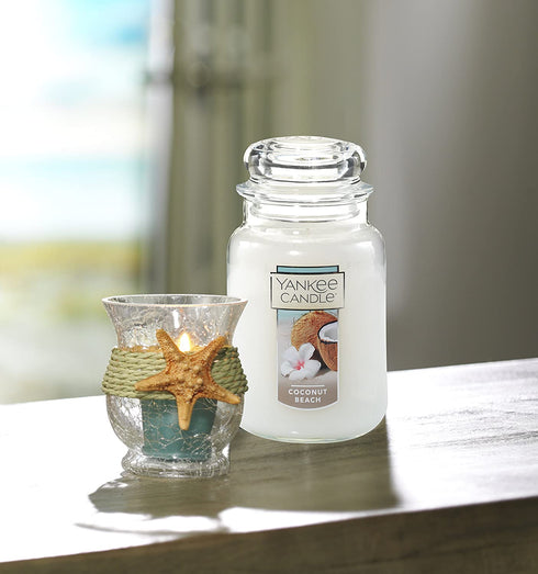 Yankee Candle Large Jar Candle, Coconut Beach, 1535315, White