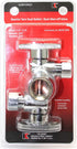 Quarter Turn 3 Way Valve 1/2-Inch FIP by 3/8-Inch OD by 3/8-Inch OD Dual Handle, Lead-Free
