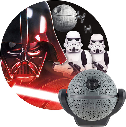 Projectables Star Wars LED Night Light Projector, Dusk-to-Dawn Sensor, Plug-in, Collector™s Edition, Darth Vader and Stormtroopers on Ceiling, Wall, or Floor, Ideal for Bedroom, Kid's Room, 43058