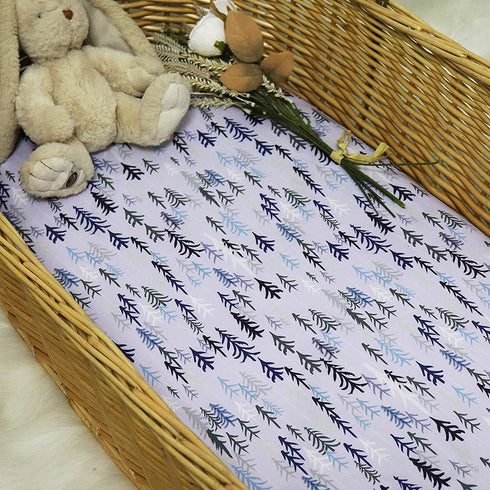Baby Bassinet Sheet for Boys and Girls, Cradle Mattress Sheet, Baby Bedside Sleeper Cover, Universal for Rectangle, Oval, Hourglass Bassinet Mattress, Soft & Breathable, 2 Pack, Mountain & Pine