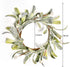 Feirui Pillar Candle Rings Set of 3, Frosted Mistletoe Wreaths with Pearl Accents,Christmas Holiday Parties and Home Decor