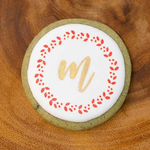 Lacupella 10 pieces Wreath Stencil Set for Cookie Wood Canvas Decorating Artist Art and Craft Monogram Wedding Birthday - Food Grade Reusable Mylar Template - DIY Mixmedia