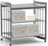 SimpleHouseware 3-Pack 12-Inch Cubic Storage Basket w/ Lid, Window and Side Handles, Grey