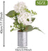 TERESA'S COLLECTIONS Artificial Hydrangea Flower with Metal Vase, Faux Plant Bouquets in Planter Pot, Farmhouse Fake Flower Arrangements for Indoor Outdoor Home Living Room Table Centerpieces Decor