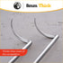 Pigtail Food Flipper Set - 17 & 12 Inch Meat Hooks & Turners with Steel Shafts & Color Coded Handles - Use in Place of Tongs, Spatula & Meat Fork for BBQ Ribs, Steak, Chicken, Sausage, Vegetables