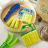 4 Pieces Window Venetian Blind Cleaner Tools 2 Pieces Window Blind Duster Brush and 2 Pieces 7 Finger Duster Brush for Window Air Conditioner Duster Dirt Cleaner (Green, Blue)