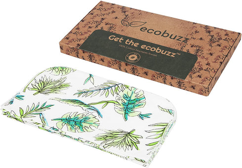 Reusable Paper Towels by Eco Buzz - Washable, Paperless, Zero Waste, 10 pack, for Kitchen, Thick and Strong Paperless Towel - Eco Friendly, 100% Cotton Absorbent Cloth Napkins
