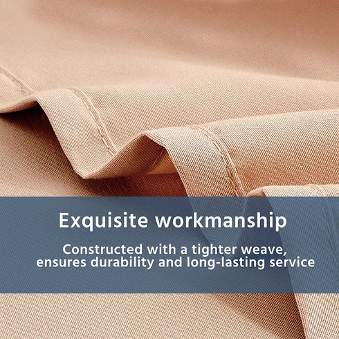 wavveUziz Bed Sheet Set Super Soft 100% Microfiber Sheet 1800 Brushed Microfiber Embroidered Full Size Bed Sheets 16-Inch Deep Pocket - 4 Piece, Beige