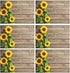 Wamika Beautiful Sunflowers Placemats Set of 6 Wood Board Florals Table Mats Spring Summer Autunm Place Mats for Kitchen Dining Decor Heat Resistant Non-Slip Washable 12 X 18 in