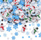Aneco 800 Pieces Foam Snowflakes Stickers Self-Adhesive Snowman Stickers Decals for Christmas Winter Decoration