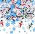 Aneco 800 Pieces Foam Snowflakes Stickers Self-Adhesive Snowman Stickers Decals for Christmas Winter Decoration