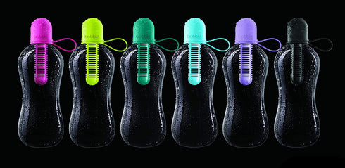 Bobble Classic Water Bottle, Filtered Water, BPA-Free Reusable Bottle, Soft Touch Carry Cap with Replaceable Carbon Filter for Sustainable Water and Hydration 18.5 oz (Lime)