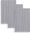 Cackleberry Home Black and White Ticking Stripe Kitchen Towels 18 x 28 Inches 100% Cotton Woven, Set of 3