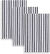 Cackleberry Home Black and White Ticking Stripe Kitchen Towels 18 x 28 Inches 100% Cotton Woven, Set of 3