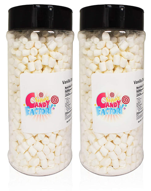 Sarah's Candy Factory Variety Dehydrated Marshmallow Bits, Vanilla Marshmallows in Jar, Assorted Marshmallows in Jar (Vanilla-Vanilla)