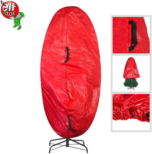 Elf Stor Premium Christmas Tree Cover Holiday Red Large Size for For 7.5 Ft Tree