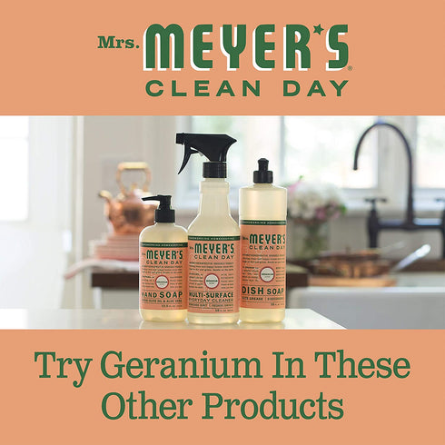 Mrs. Meyer's Multi-Surface Cleaner Spray, Everyday Cleaning Solution for Countertops, Floors, Walls and More, Geranium, 16 fl oz - Pack of 3 Spray Bottles