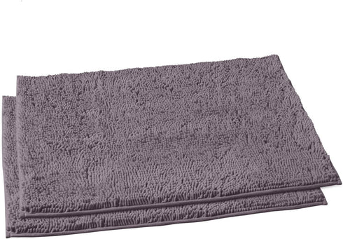 LuxUrux Bathroom Rug Mat SetExtra-Soft Plush Bath mat Shower Bathroom Rugs 16 x 24 inch Set,1'' Chenille Microfiber Material, Super Absorbent. (23 X 36'', Mauve)
