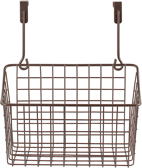 Spectrum Diversified Grid Storage Basket Over The Cabinet, Medium, Bronze